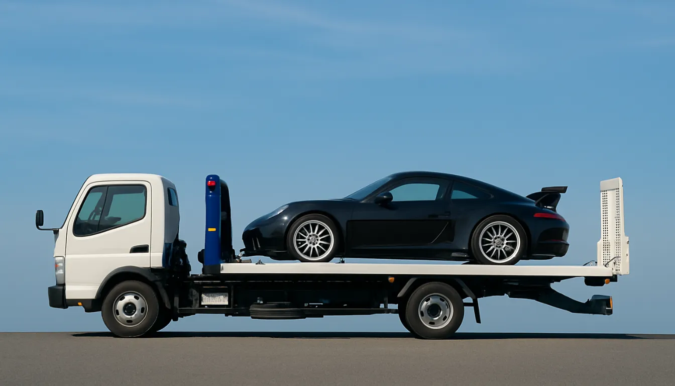 積載車による車両ローダー搬送