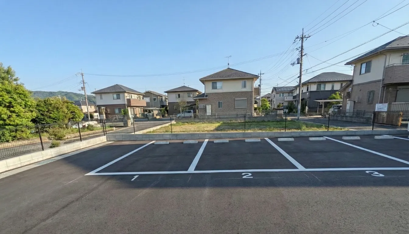 ディーラー店舗用地の駐車場